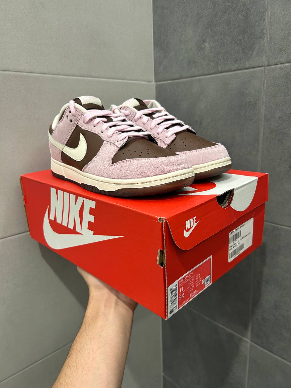 NIKE DUNK LOW PALE IVORY PINK & UNIV RED