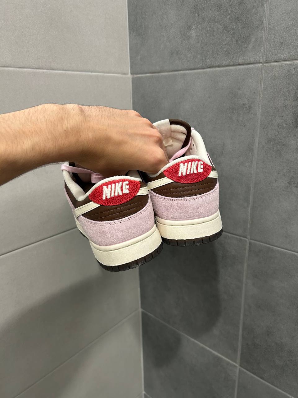 NIKE DUNK LOW PALE IVORY PINK & UNIV RED